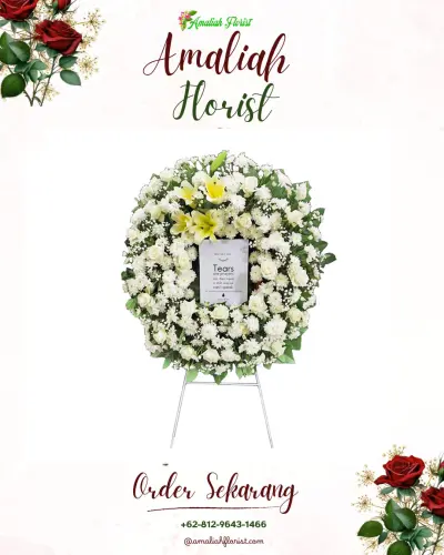 Krans Bunga Duka Cita di Pademangan Timur